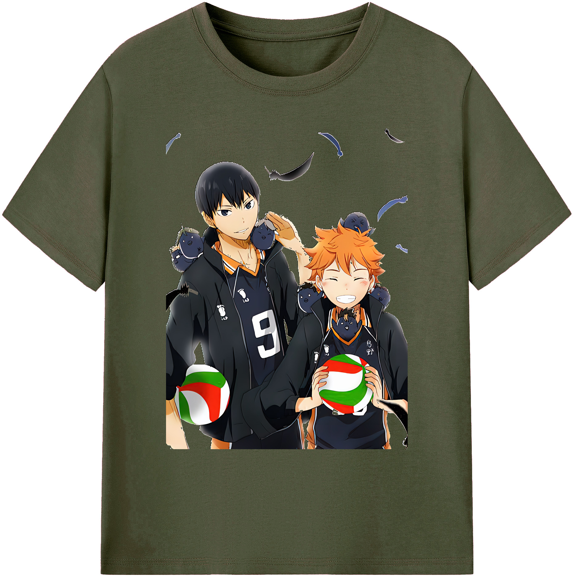 （画像用） ハイキュー!! Haikyu!! 綿100％ メンズ半袖Tシャツ｜肌触りやわらか＆通気性